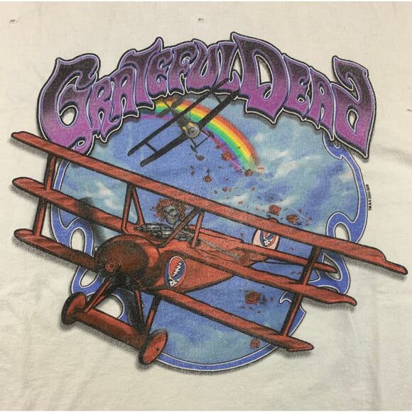 The Grateful Dead SANDRINE ROSE Women's Medium T-shirt White Distresses Holes - Picture 2 of 6